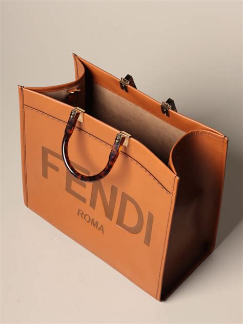 fendi square leather bag|Fendi leather tote bag.